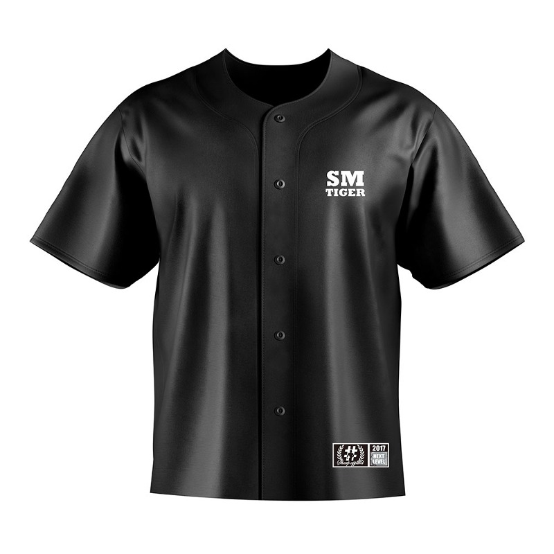 [﻿SM TIGER X 샵어패럴] SM 타이거 베이스볼 셔츠 _ 블랙